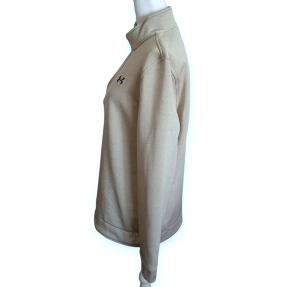 Under Armour Men's Beige/Gray Quarter-Zip Pullover Sz.M EUC - Picture 5 of 9